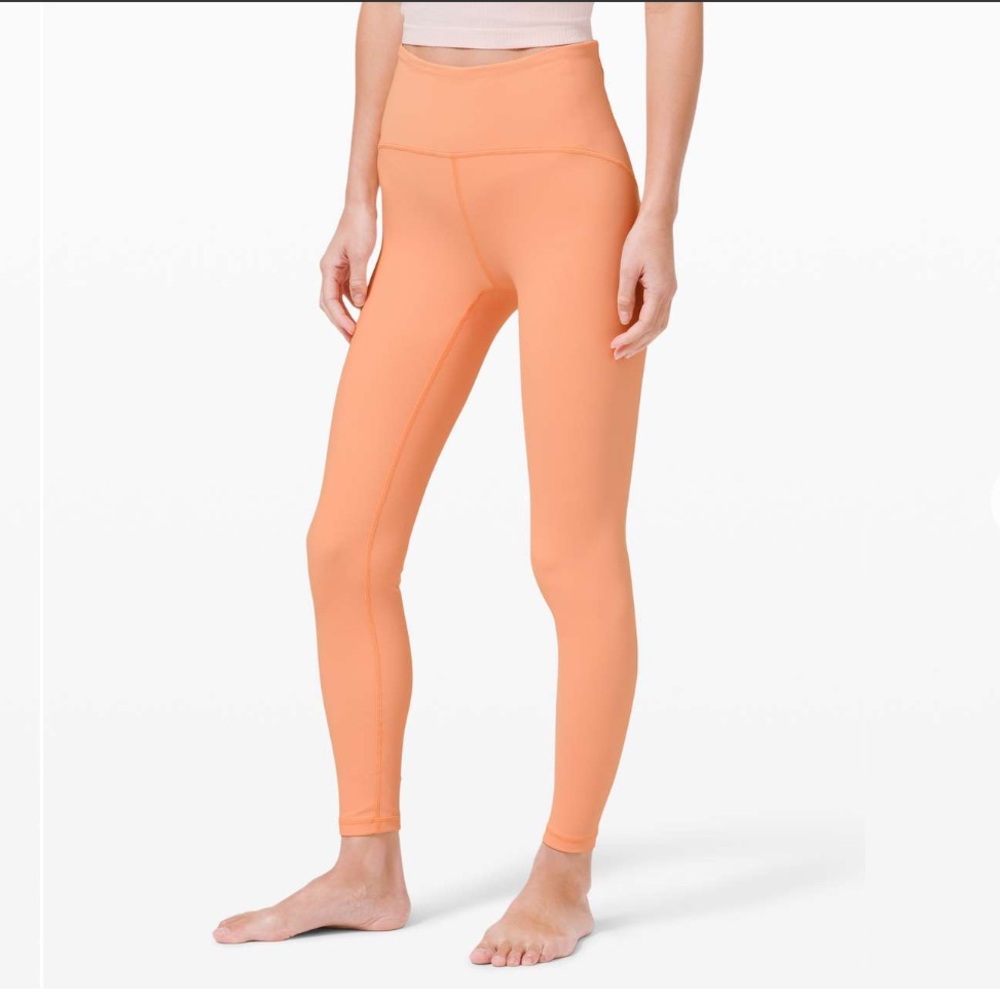 Lululemon Ribbed Contoured High-Rise Tight Color Malibu Peach